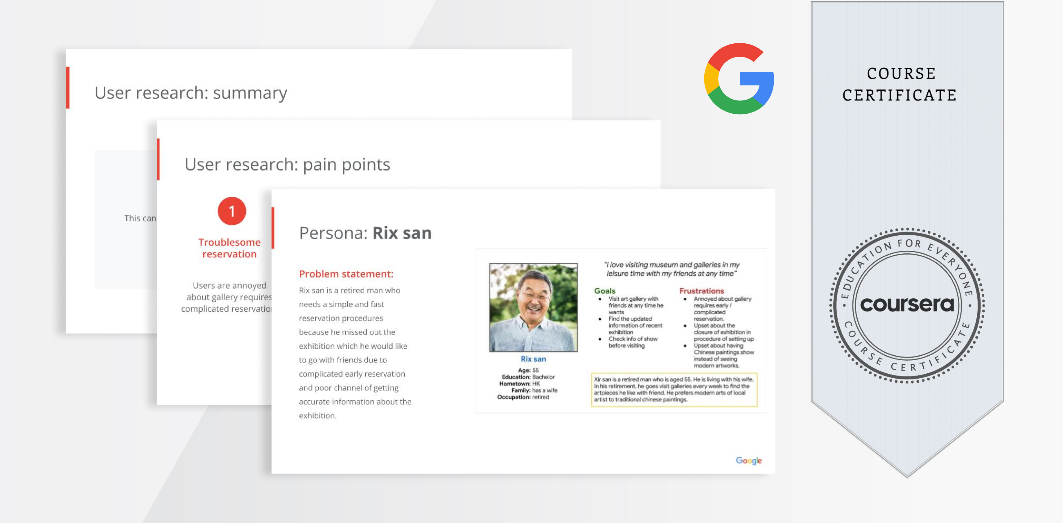 Google UX research sample