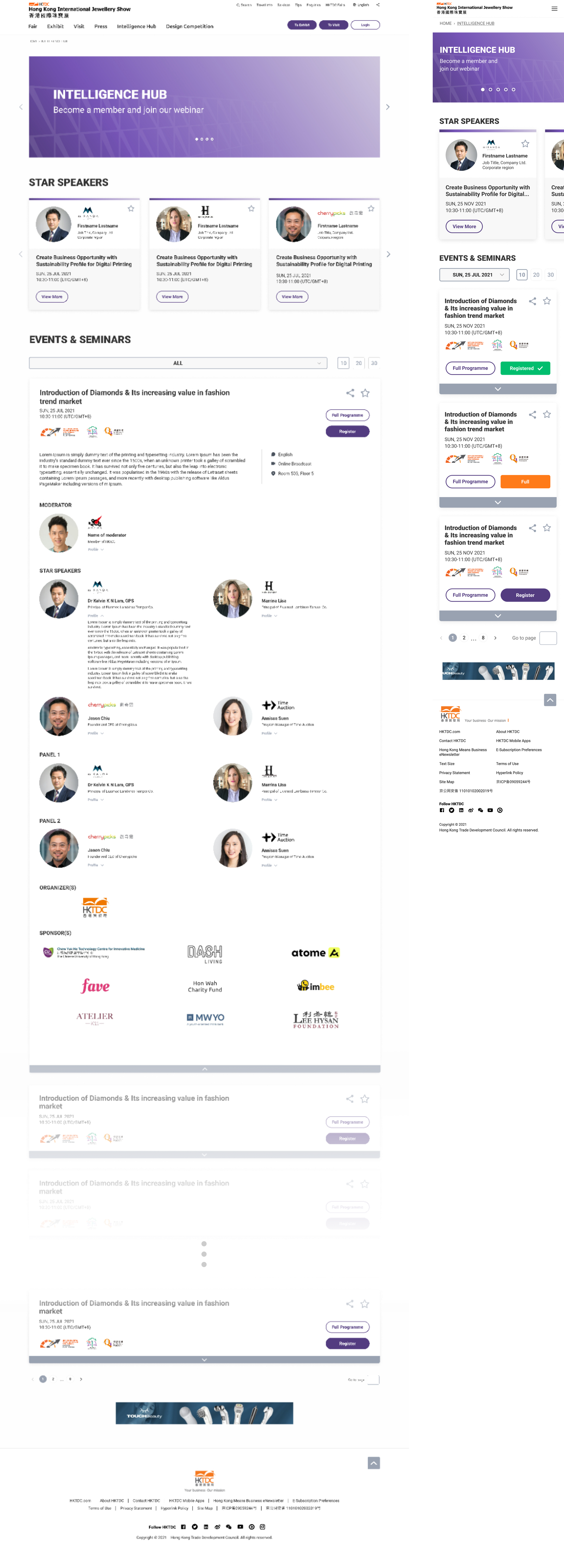 Intelligence hub on desktop and mobile