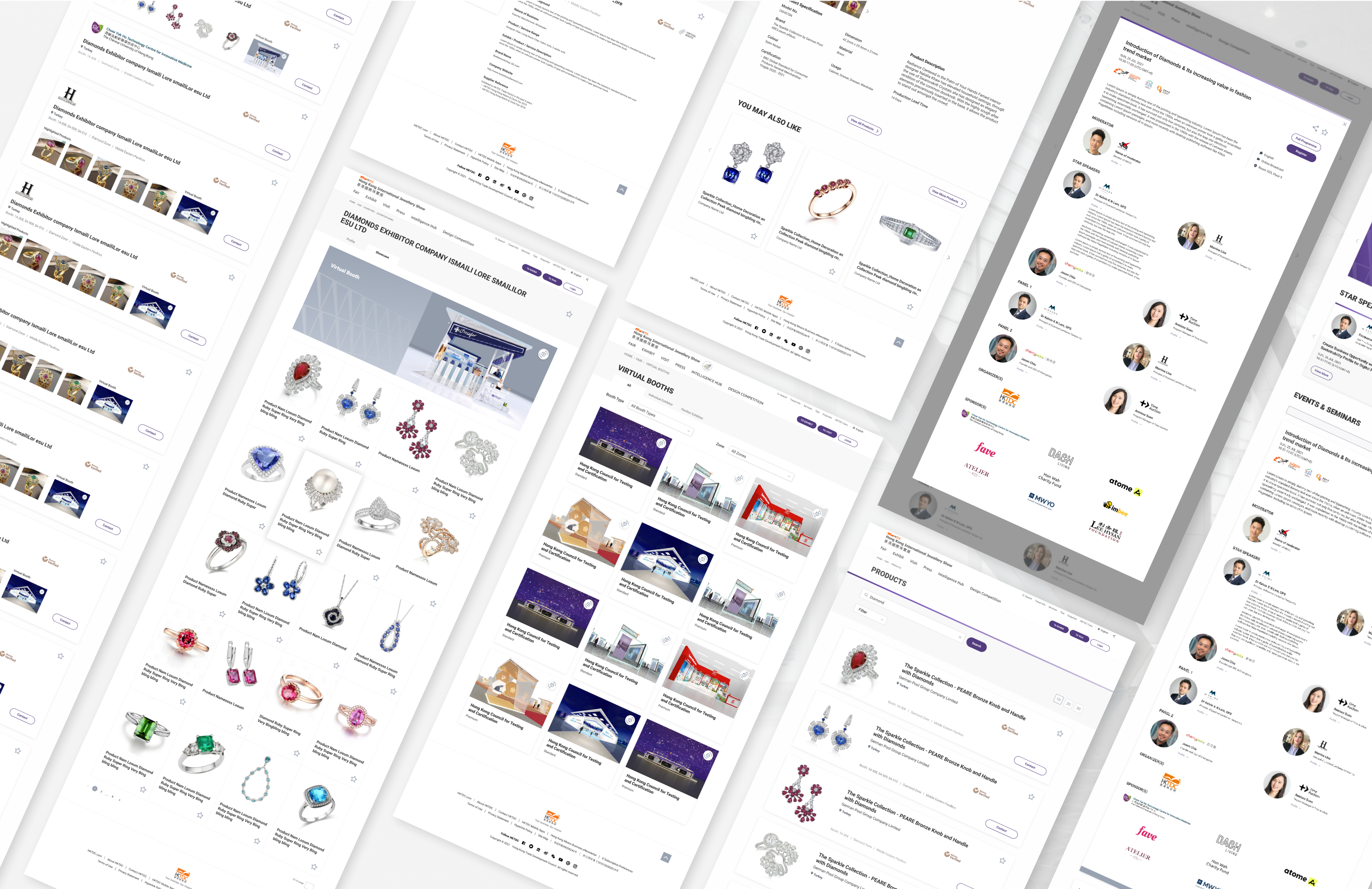 Mobile interface of HKTDC exhibition platform