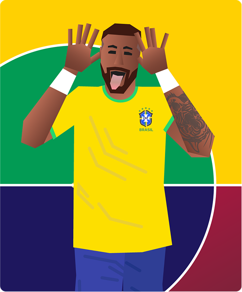 Card - Soccer player made a funny face